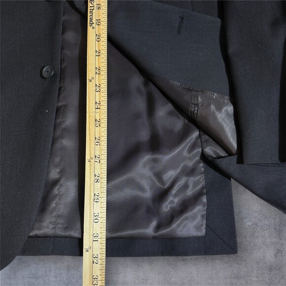PRONTO UOMO Mens Blazer 54L WOOL Charcoal Gray Sport Coat 2-Button Jacket Suits - Picture 8 of 12
